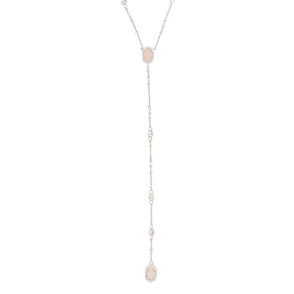 Kendra Scott Claudia lariat necklace in silver